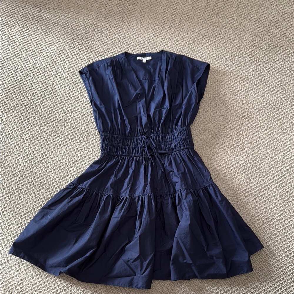 Derek Lam Blue Pleated Mini Sundress